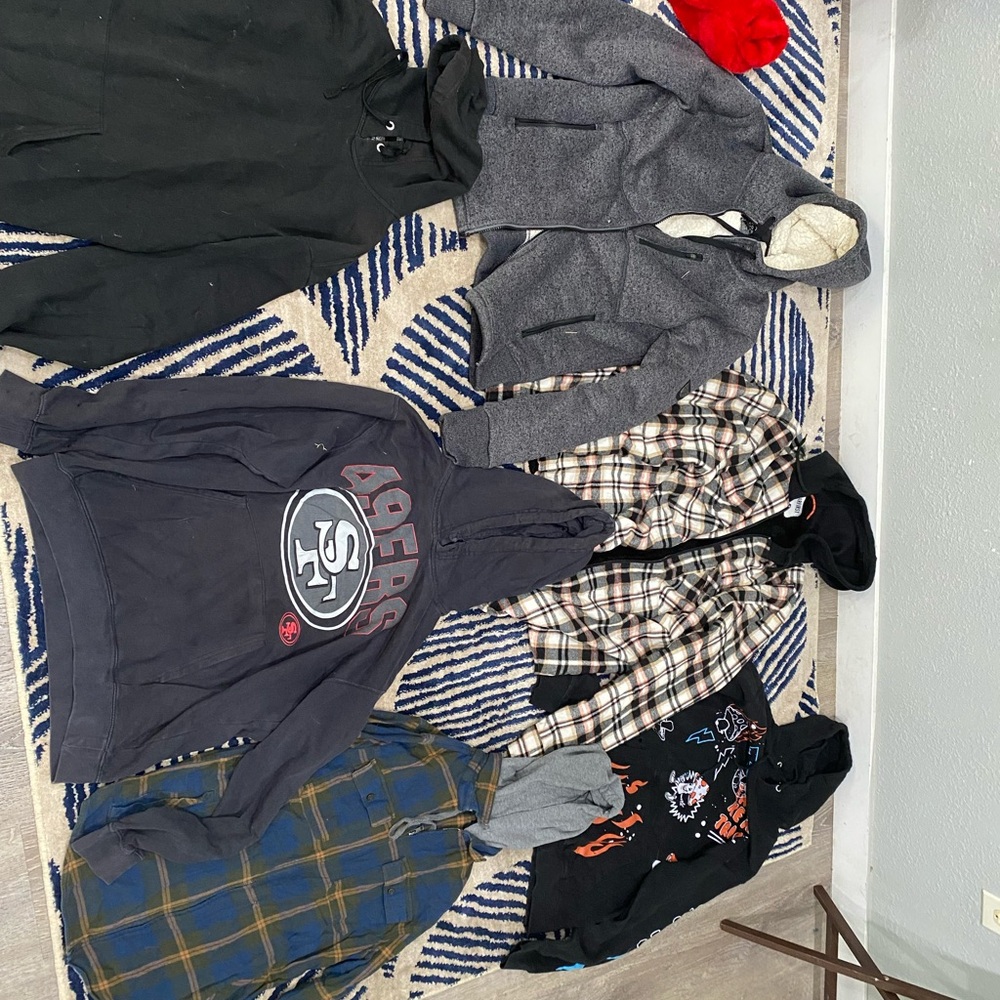 Vans Gray Hoodie and Black Sweatshirt Collection